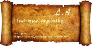 Lindmayer Angyalka névjegykártya